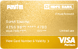 HDFC Bank Paytm Mobile Credit Card image
