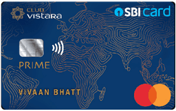 SBI Bank Club Vistara PRIME Credit Card image