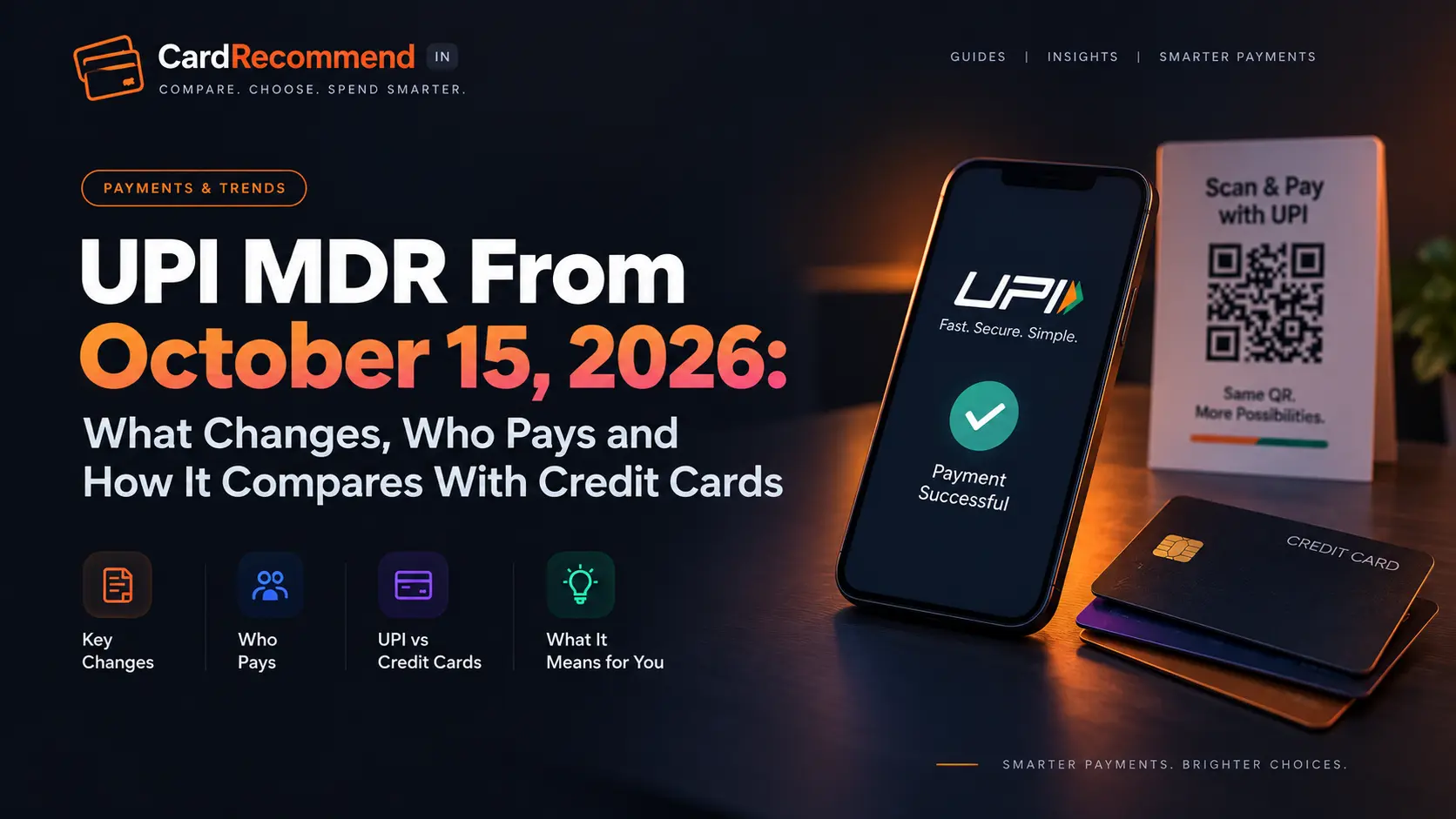 UPI MDR charges October 15 2026 new merchant fees vs credit card comparison
