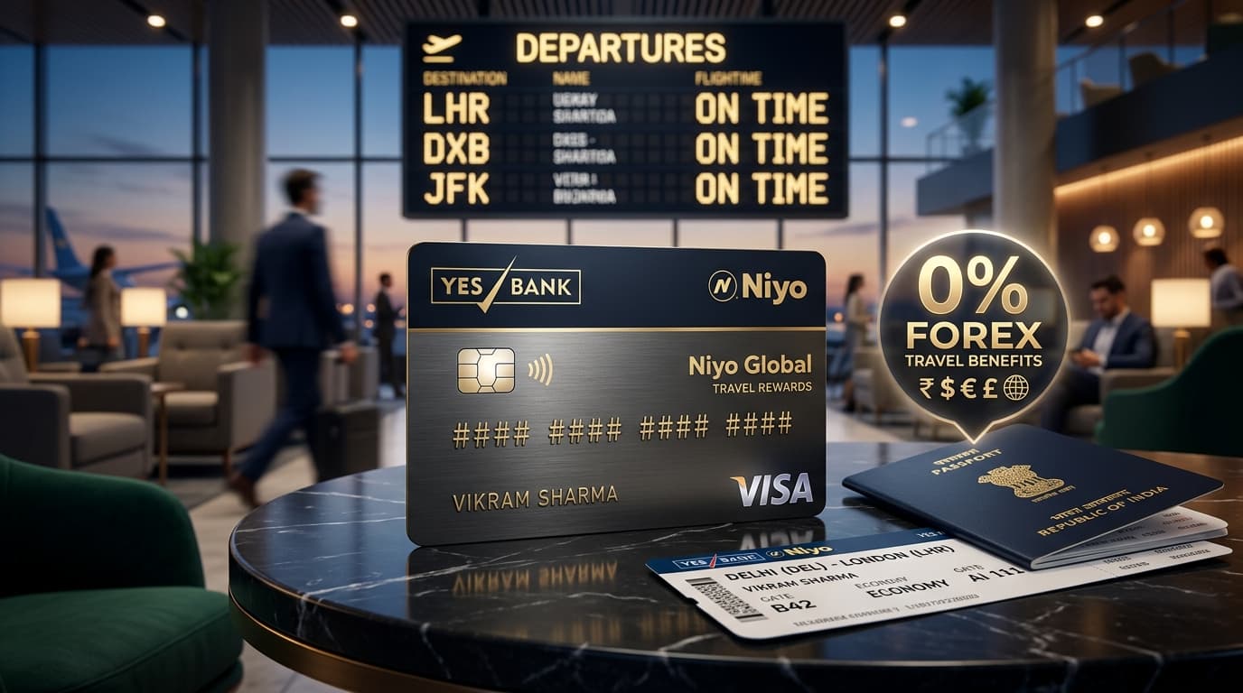 YES BANK Niyo Credit Card launched lifetime free zero forex markup international airport lounge access